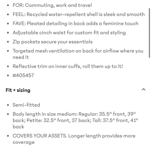 Athleta Rain Drop Jacket Silver Light Gray Lightweight Longline Large - Picture 13 of 14